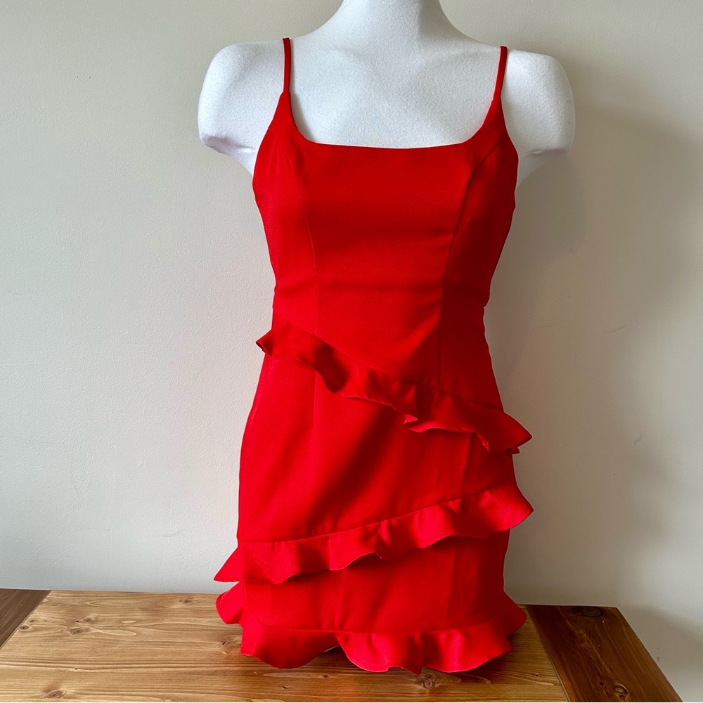 Hello Molly Vibrant Red Mini Dress